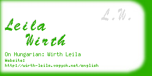 leila wirth business card